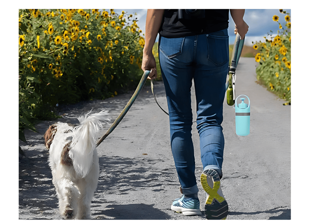 🐾 Alles-in-één Honden- en Kattenfles met Voedsel- en Poepdispenser – Ideaal voor Wandelen en Reizen - Afbeelding 4